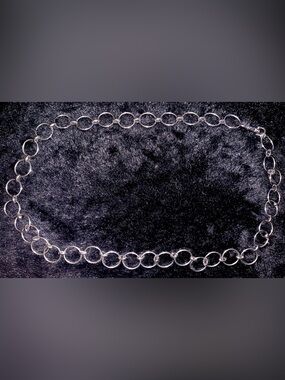 Classic Silver Chain Link Waist Belt - Women